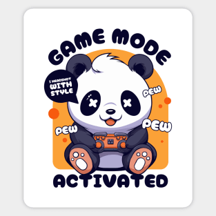 Gamer Panda Pew Pew Cute Kawaii Panda Video Games Sticker